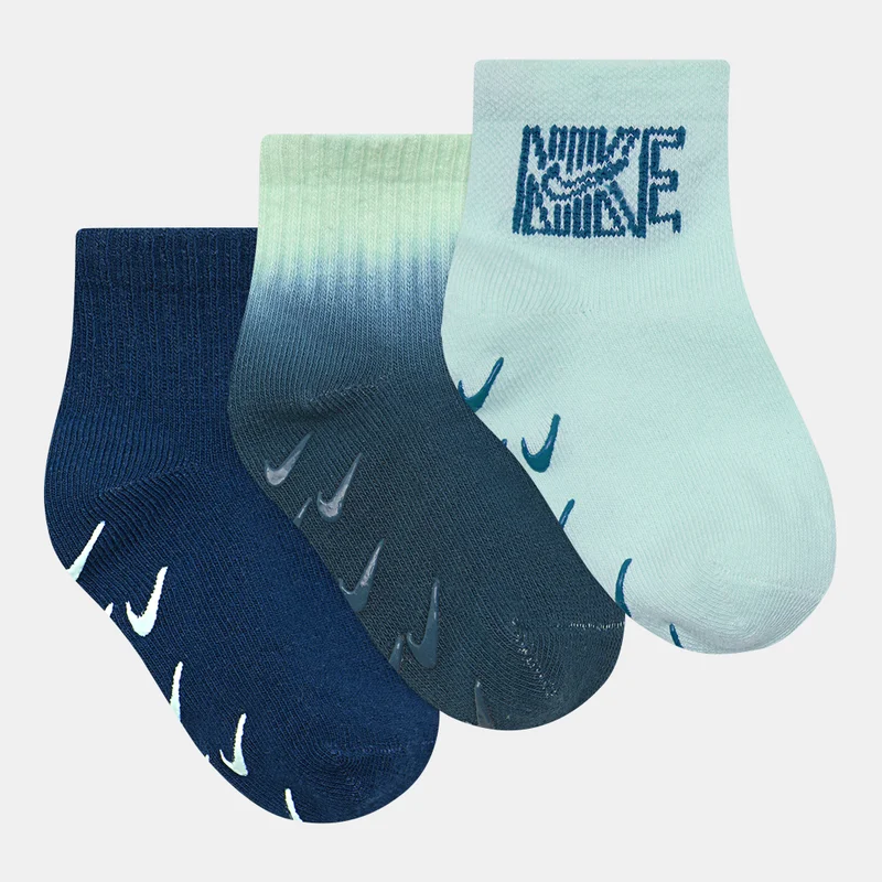 Nike Blue Kids' Glow With Me Socks (3 Pack)  | Best Price UAE